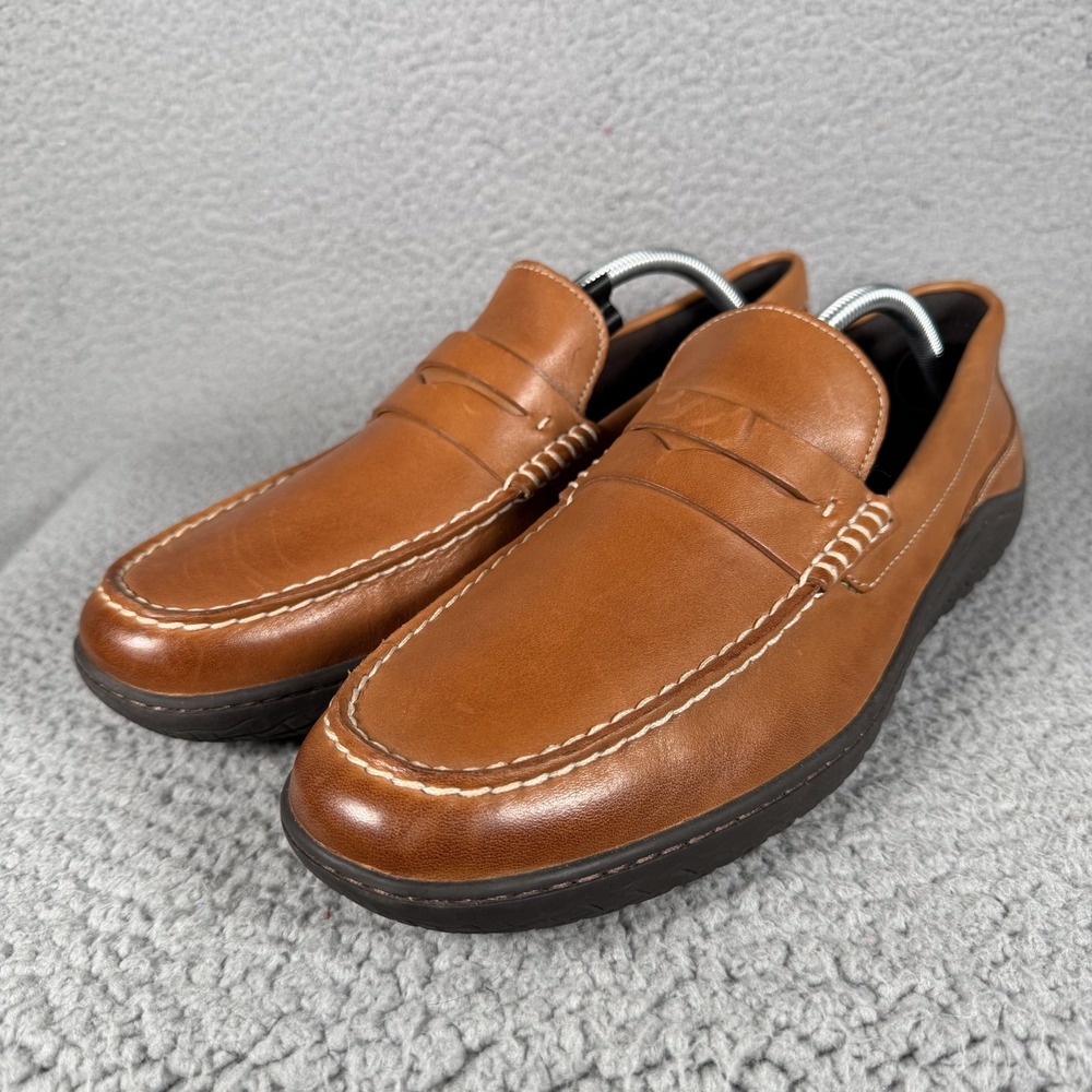 Cole Haan Motogrand Traveler Penny Loafer Mens 11.5 Brown Leather Driving NWOB